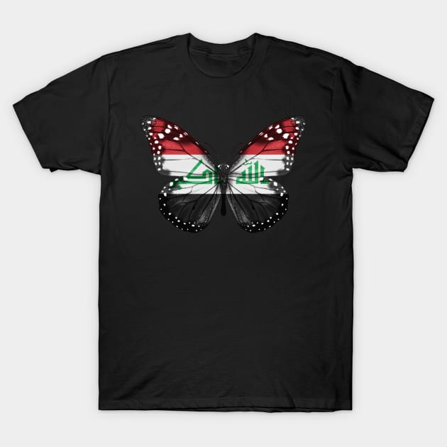 Iraqi Flag  Butterfly - Gift for Iraqi From Iraq T-Shirt by Country Flags